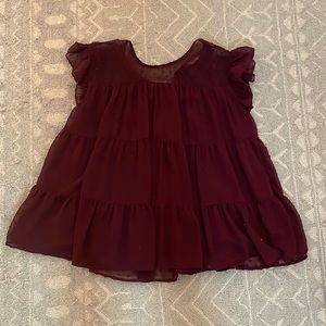 Burgundy top